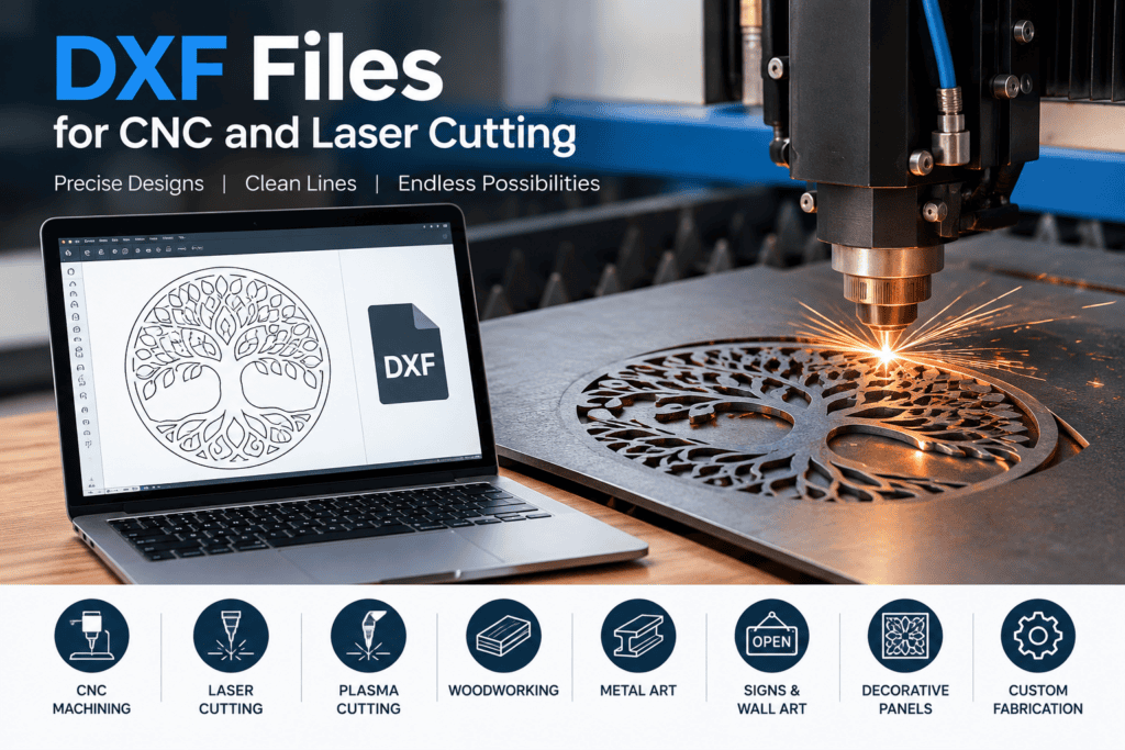 DXF files for CNC and laser cutting