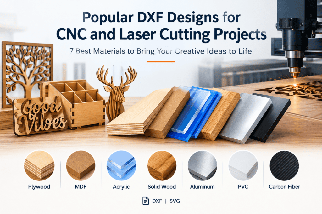 Popular DXF Designs for CNC and Laser Cutting Projects