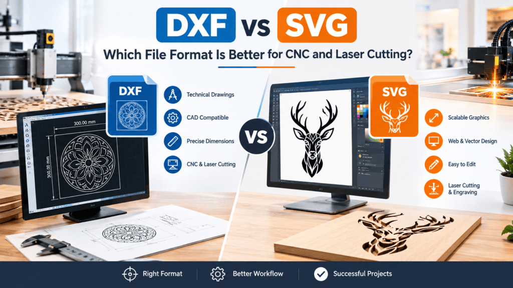 DXF vs SVG: Which File Format Is Better for CNC and Laser Cutting?